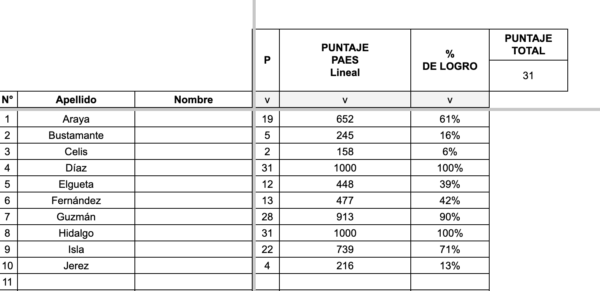 Planilla Revisión Prueba de Alternativas (NOTA, SIMCE, PAES) - Imagen 3