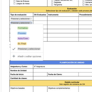 Unidad Tira Papeles - Planificación de Unidad