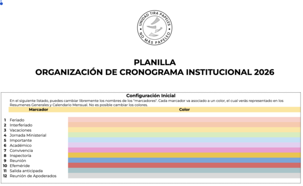 Unidad Tira Papeles - Cronograma Institucional 2026