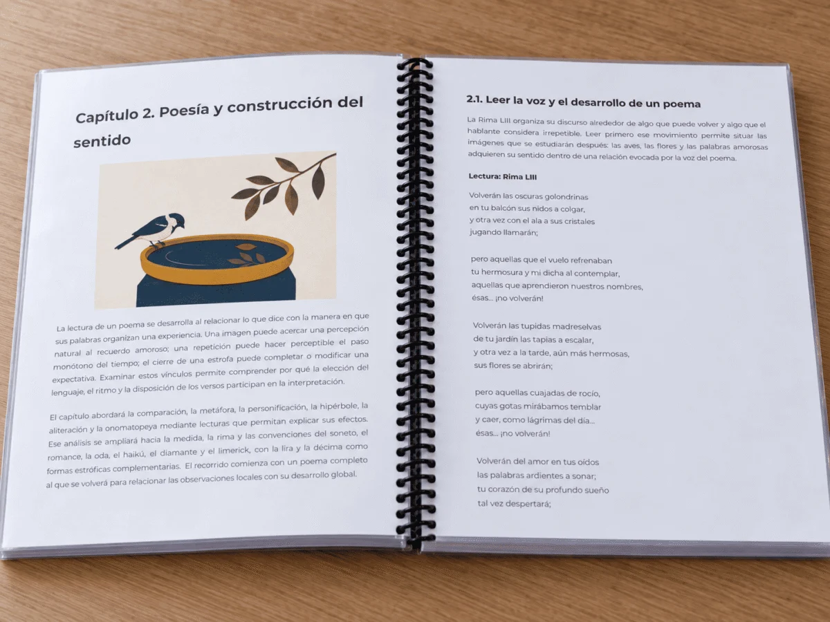 Interior a color del dossier ECEP de Lenguaje y Comunicación Básica