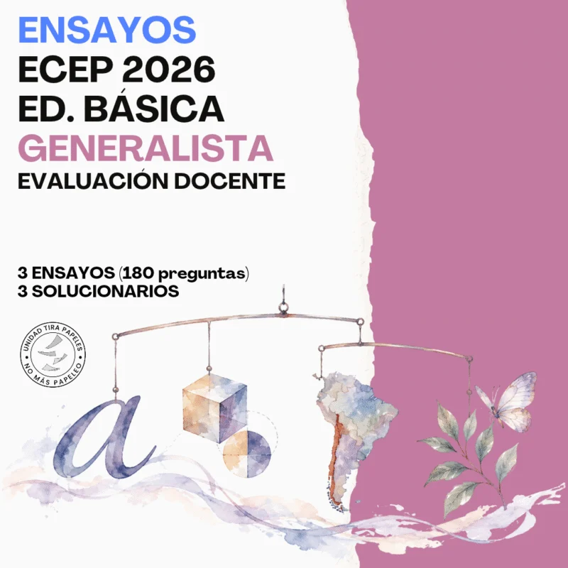 Portada de 3 ensayos ECEP 2026 de Educación Básica Generalista