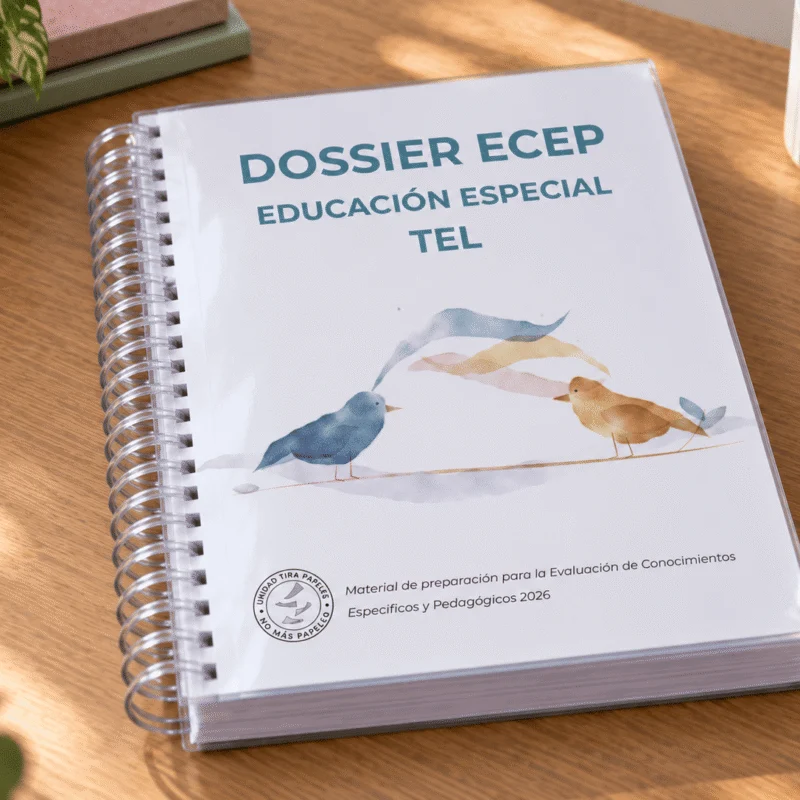 Dossier ECEP 2026 Educación Especial TEL impreso a color y anillado
