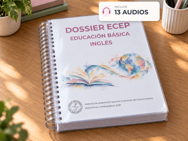 Portada del dossier ECEP Inglés Básica con 13 audios