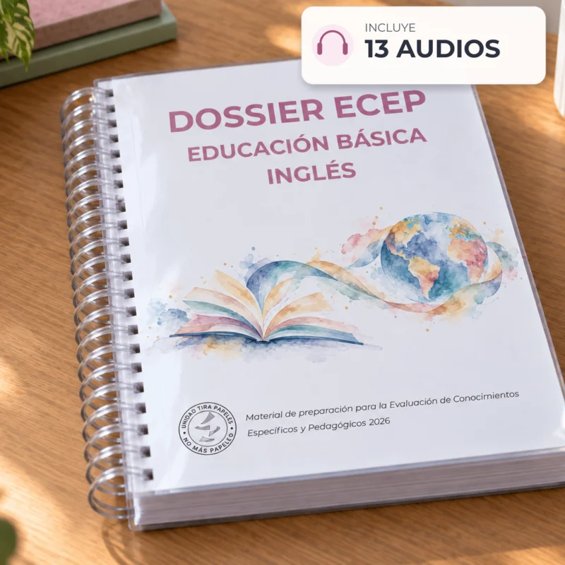 Portada del dossier ECEP Inglés Básica con 13 audios
